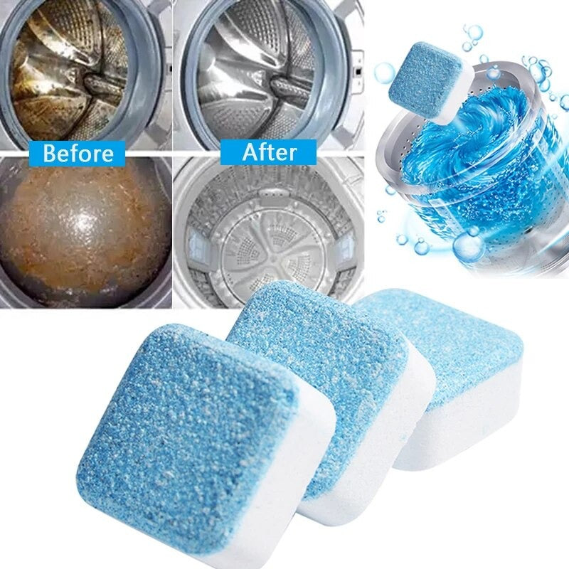 Tab Washing Machine Cleaner – Effervescent Detergent Tablets, Deep Clean for Washer & Pipes, Keeps Machine Fresh