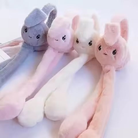 Cute Bunny Cap Headphone Plush Ear Muff Winter Headwear For Women And Girls (Random Color)