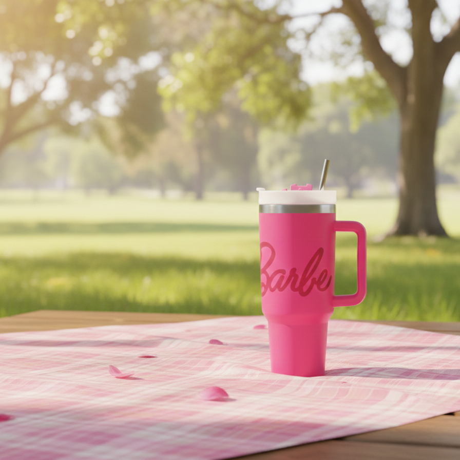Master Barbie Tumbler – Stylish, Durable & Leak-Proof Drinkware - Pink Color ( With Box )