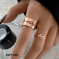 ARJ-143 Snake Shape Adjustable Ring – Stylish Serpent Design Fashion Jewelry (Black)