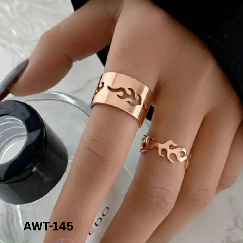 ARJ-143 Snake Shape Adjustable Ring – Stylish Serpent Design Fashion Jewelry (Black)