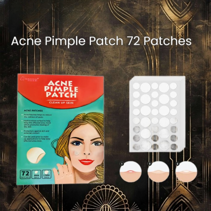 Glamorous Face Acne Pimple Patch – 72 Patches Hydrocolloid Invisible Spot Treatment for Pimples & Acne (Only 1 Packet)