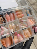 144 Pcs Multicolor False Nails Box Stylish Durable Easy To Use For Everyday Fashion Parties And Nail Art Designs